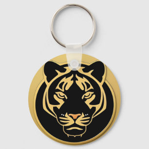 Chaveiro Emblema da Crista do Tigre Dourado