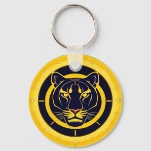 Chaveiro Emblema da Pantera Dourada