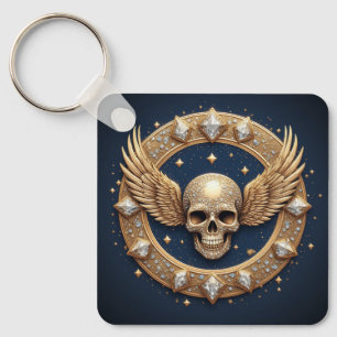Chaveiro Emblema de Caveira para Decoração Gótica 💀