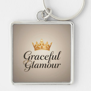Chaveiro Emblema de Coroa de Ouro Elegante