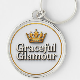 Chaveiro Emblema de Coroa de Ouro Elegante