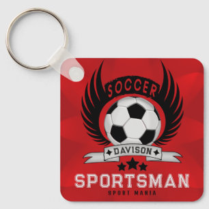 Chaveiro Emblema de Esportista de Futebol Personalizado Com