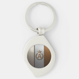 Chaveiro Emblema de Monograma Dourado A