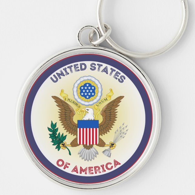Chaveiro Emblema do Patrimônio dos EUA (Frente)