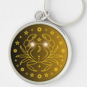 Chaveiro Emblema do Zodíaco Câncer Símbolo Celestial Mini
