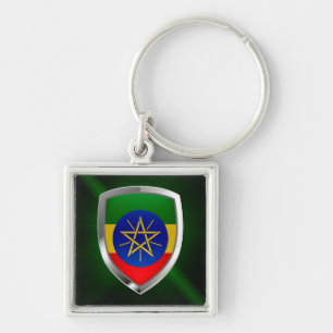 Chaveiro Emblema metálico da Etiópia