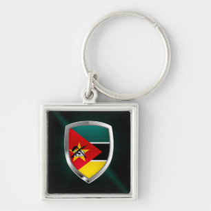 Chaveiro Emblema Metálico de Moçambique