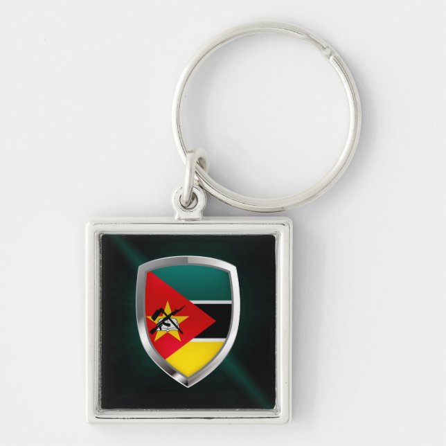 Chaveiro Emblema Metálico de Moçambique (Frente)