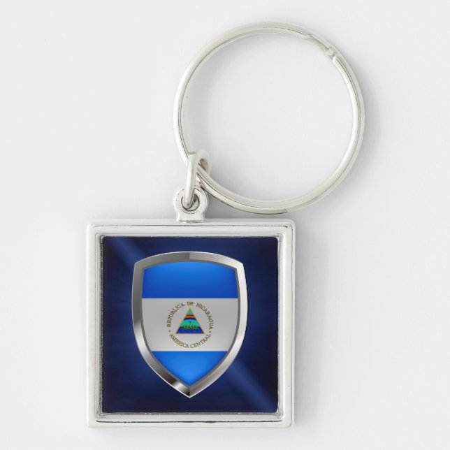 Chaveiro Emblema Metálico Nicarágua (Frente)