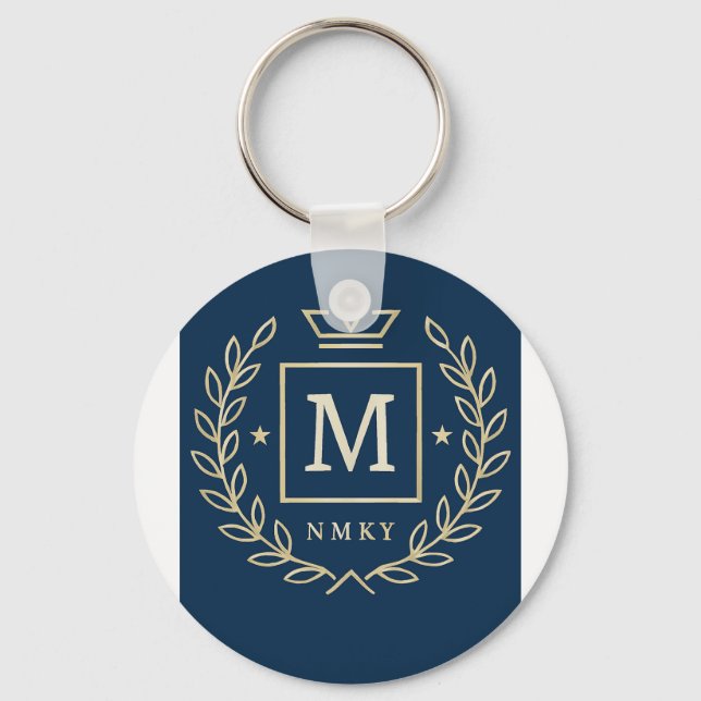 Chaveiro "Emblema Real NMKY – Design de Crista com Monogram (Frente)