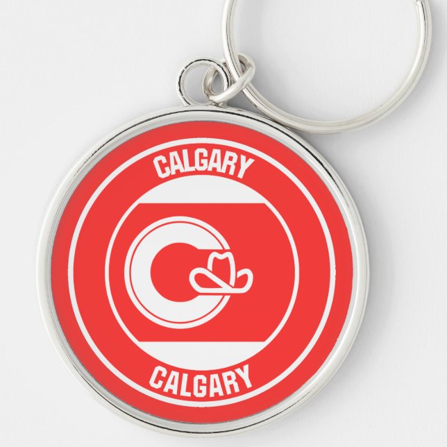 Chaveiro Emblema Redondo Calgary Columbia (Frente)