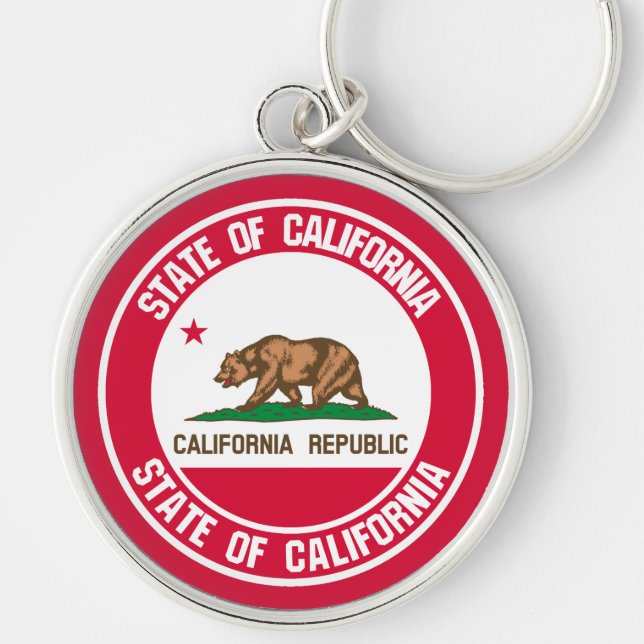 Chaveiro Emblema Redondo da Califórnia (Frente)