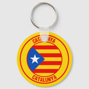 Chaveiro Emblema Redondo da Catalunha