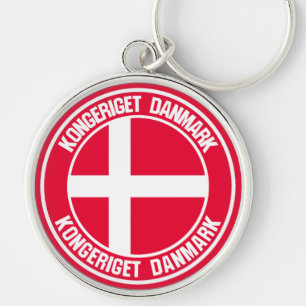 Chaveiro Emblema Redondo da Dinamarca