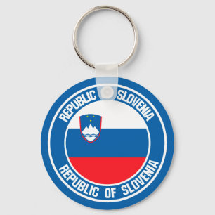 Chaveiro Emblema Redondo da Eslovênia