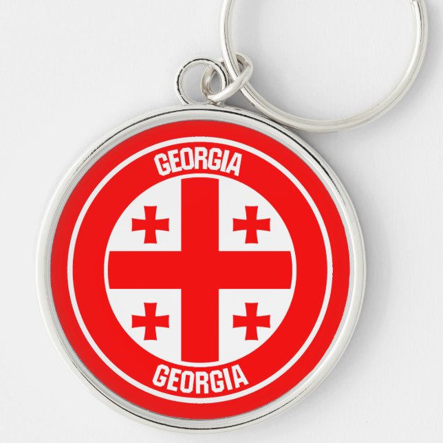 Chaveiro Emblema Redondo da Geórgia (Frente)