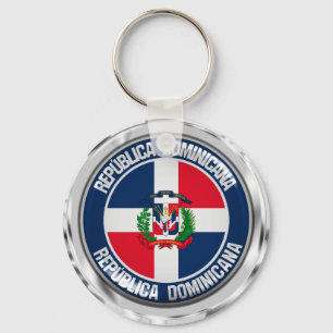 Chaveiro Emblema redondo da República Dominicana