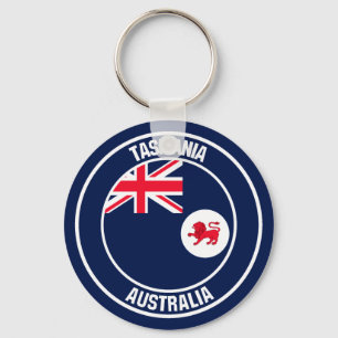 Chaveiro Emblema Redondo da Tasmânia