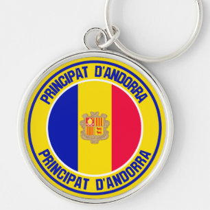 Chaveiro Emblema Redondo de Andorra