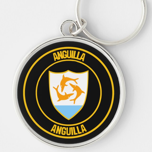 Chaveiro Emblema Redondo de Anguilla (Frente)