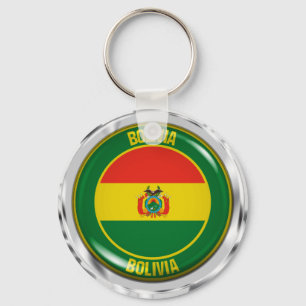 Chaveiro Emblema redondo de Bolívia