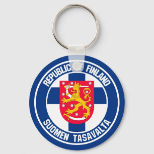 Chaveiro Emblema redondo de Finlandia
