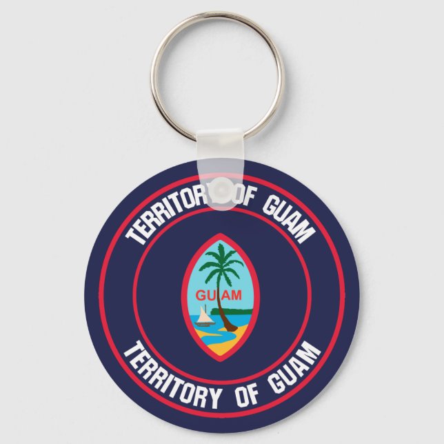 Chaveiro Emblema Redondo de Guam (Frente)