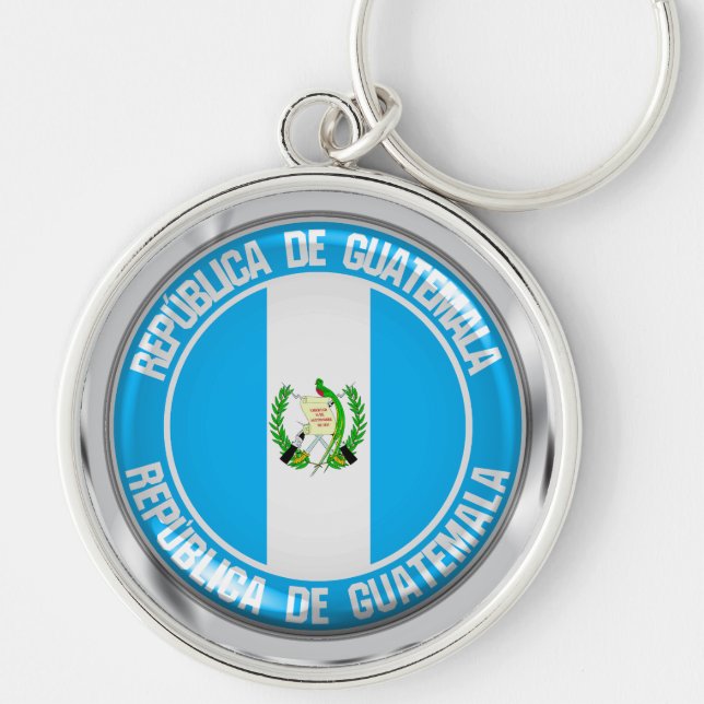 Chaveiro Emblema redondo de Guatemala (Frente)