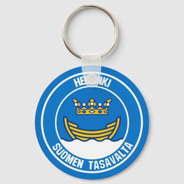 Chaveiro Emblema Redondo de Helsinque (Frente)