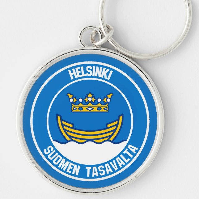 Chaveiro Emblema Redondo de Helsinque (Frente)