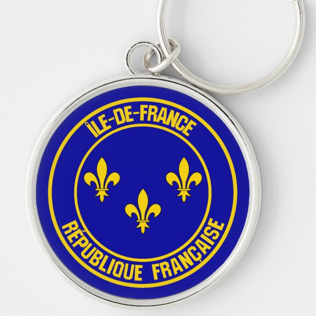 Chaveiro Emblema redondo de Île-de-France (Frente)