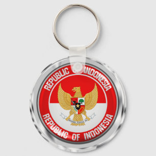 Chaveiro Emblema redondo de Indonésia