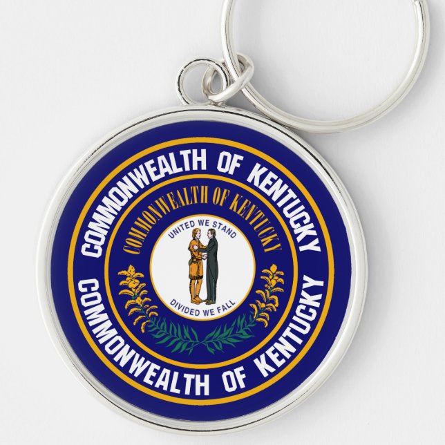 Chaveiro Emblema redondo de Kentucky (Frente)