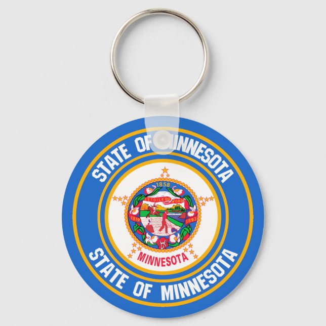 Chaveiro Emblema Redondo de Minnesota (Frente)