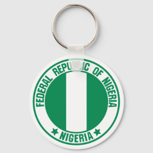 Chaveiro Emblema redondo de Nigéria