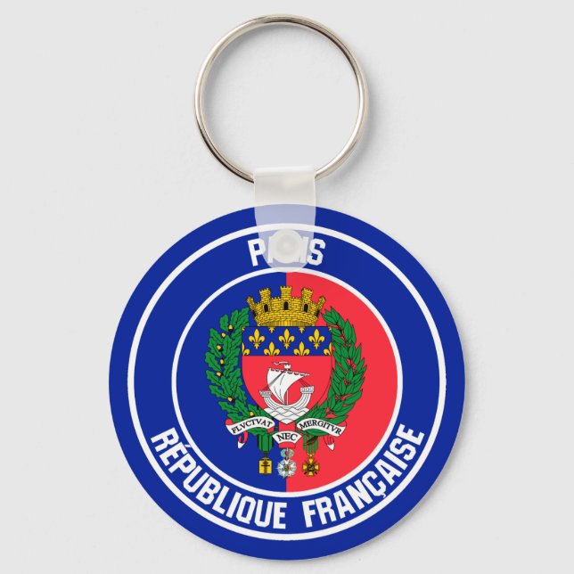 Chaveiro Emblema Redondo de Paris (Frente)