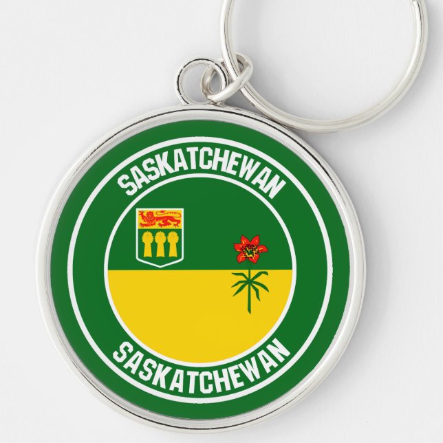 Chaveiro Emblema Redondo de Saskatchewan (Frente)