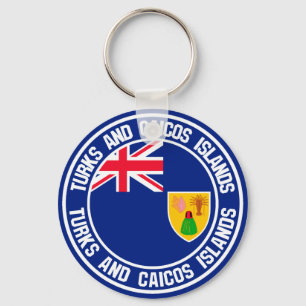 Chaveiro Emblema redondo de Turks and Caicos Islands