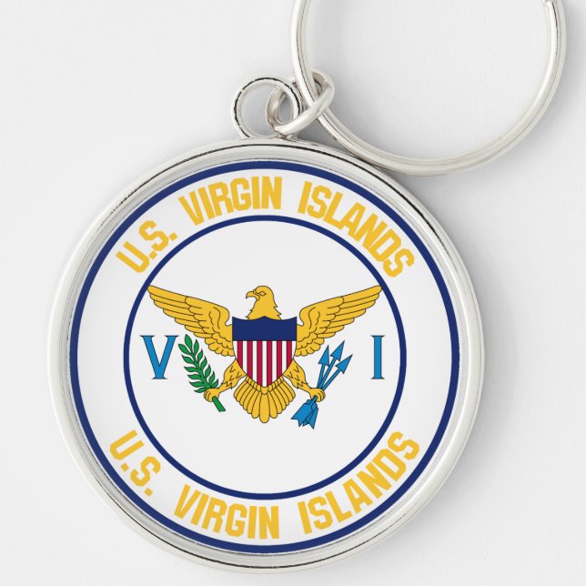 Chaveiro Emblema redondo de United States Virgin Islands (Frente)