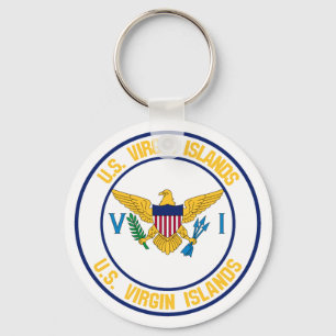 Chaveiro Emblema redondo de United States Virgin Islands