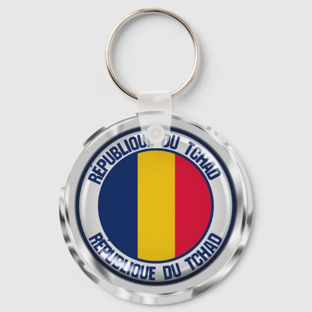 Chaveiro Emblema Redondo do Chade (Frente)