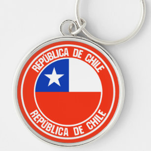 Chaveiro Emblema redondo do Chile