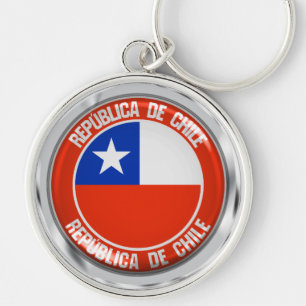 Chaveiro Emblema redondo do Chile
