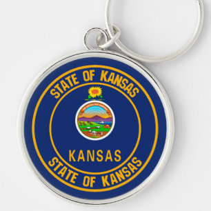 Chaveiro Emblema Redondo do Kansas