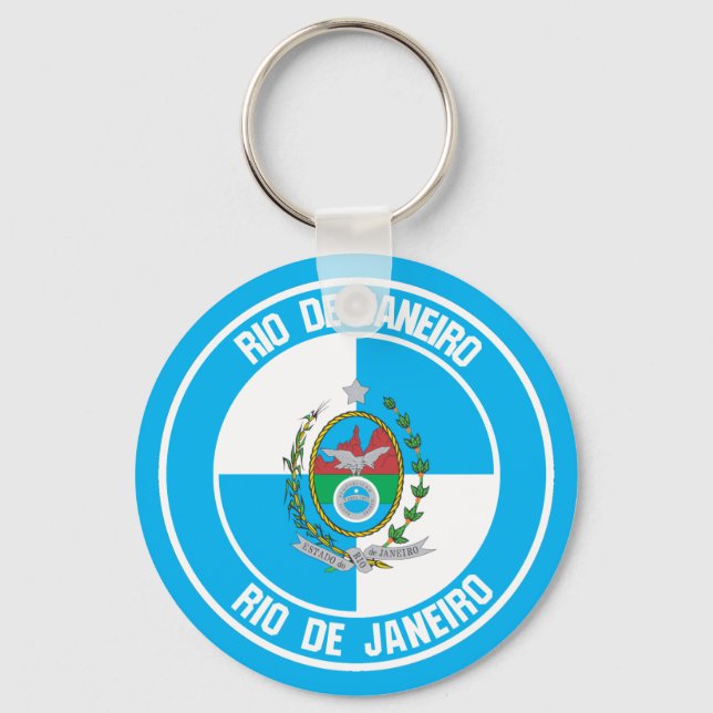 Chaveiro Emblema redondo do Rio de Janeiro (Frente)