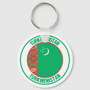 Chaveiro Emblema redondo do Turquemenistão