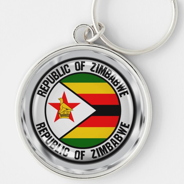 Chaveiro Emblema Redondo do Zimbábue (Frente)