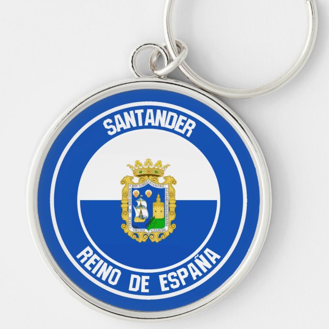 Chaveiro Emblema Redondo Santander (Frente)