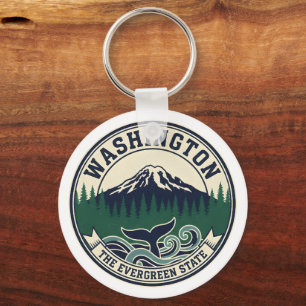 Chaveiro Emblema Vintage do Estado de Washington