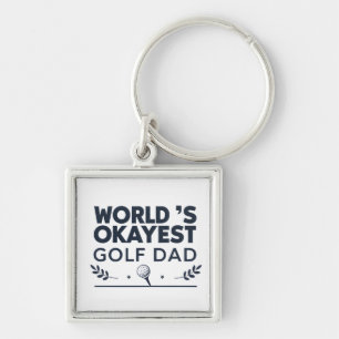 Chaveiro Emblema Vintage 'Pai de Golfe Mais ou Menos do Mun